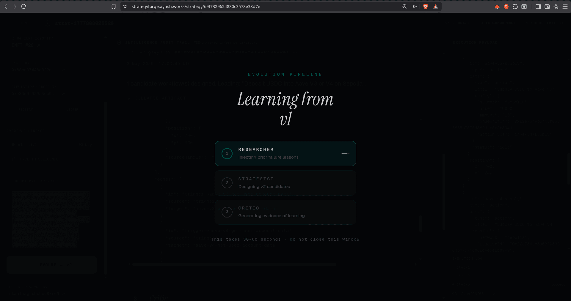 Learning mechanism visualization